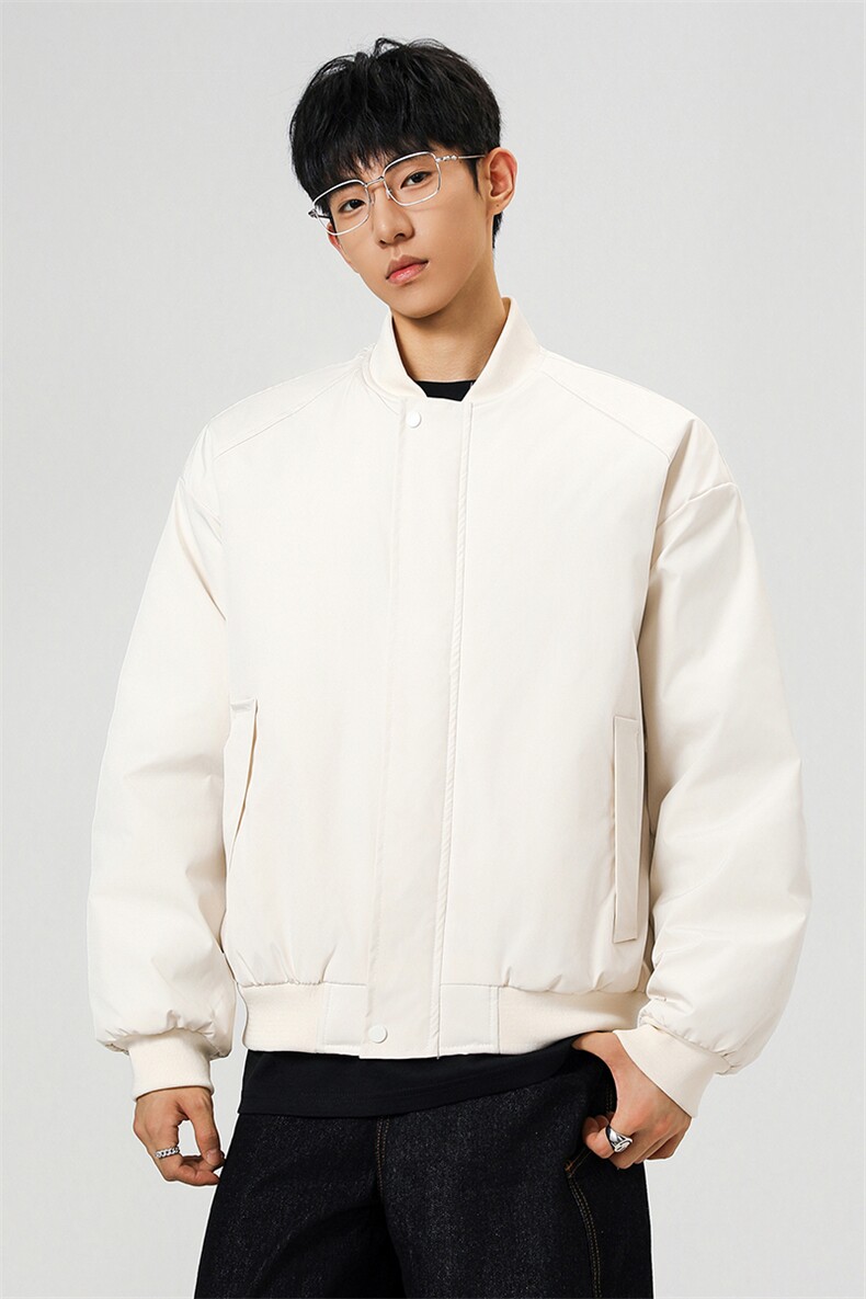 冬季clean纯色棒球服领棉服加厚短款棉衣HZ8815-特P68不议价,男装棉衣,星座610B-1