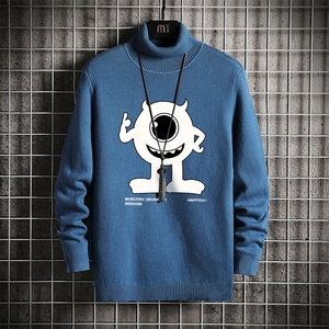 高领毛衣男士大码内搭毛线衣男网格 GM45327-P45 加绒款-P65图片