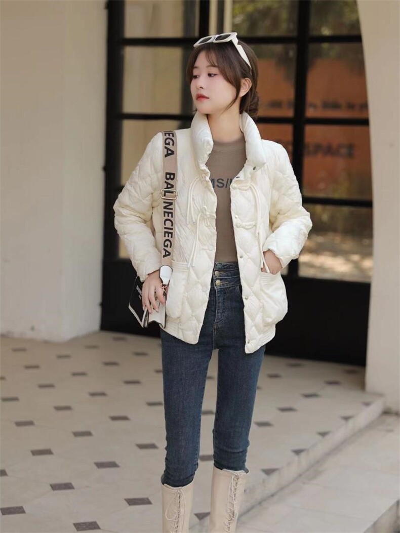 [现货]盘扣风羽绒服，两色、三个尺码，女装羽绒服，依柏璐(1F)