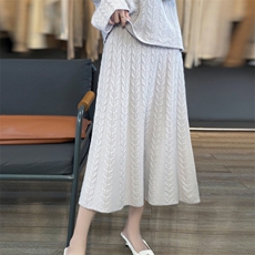 2025年秋季时尚百搭通勤加一休闲麻花套装，女装套装/套裙，鹿一羊绒