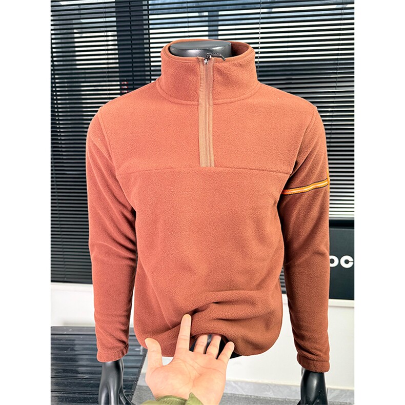 高品撞色半拉链套头卫衣秋冬加厚抓绒摇粒绒打底男女A1214-P60,男装T恤,星座1505