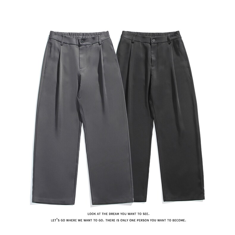 休闲三丝斜西裤裤子宽松大码男垂感直筒裤K8555-P35【特价】图片