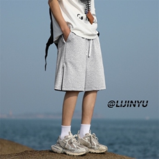 拉链设计感夏季短裤美式重磅运动潮流短裤XD1760-特批-29控48，男装牛仔裤，星座718