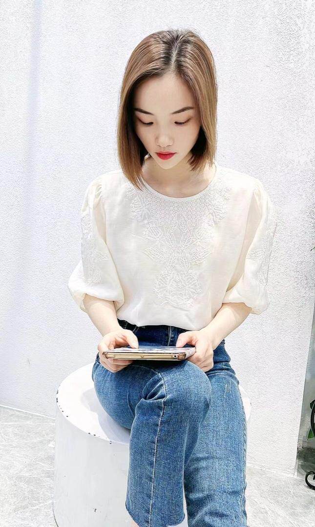 【现货】夏季短袖刺绣款，其它，藻姿 ZAOZI