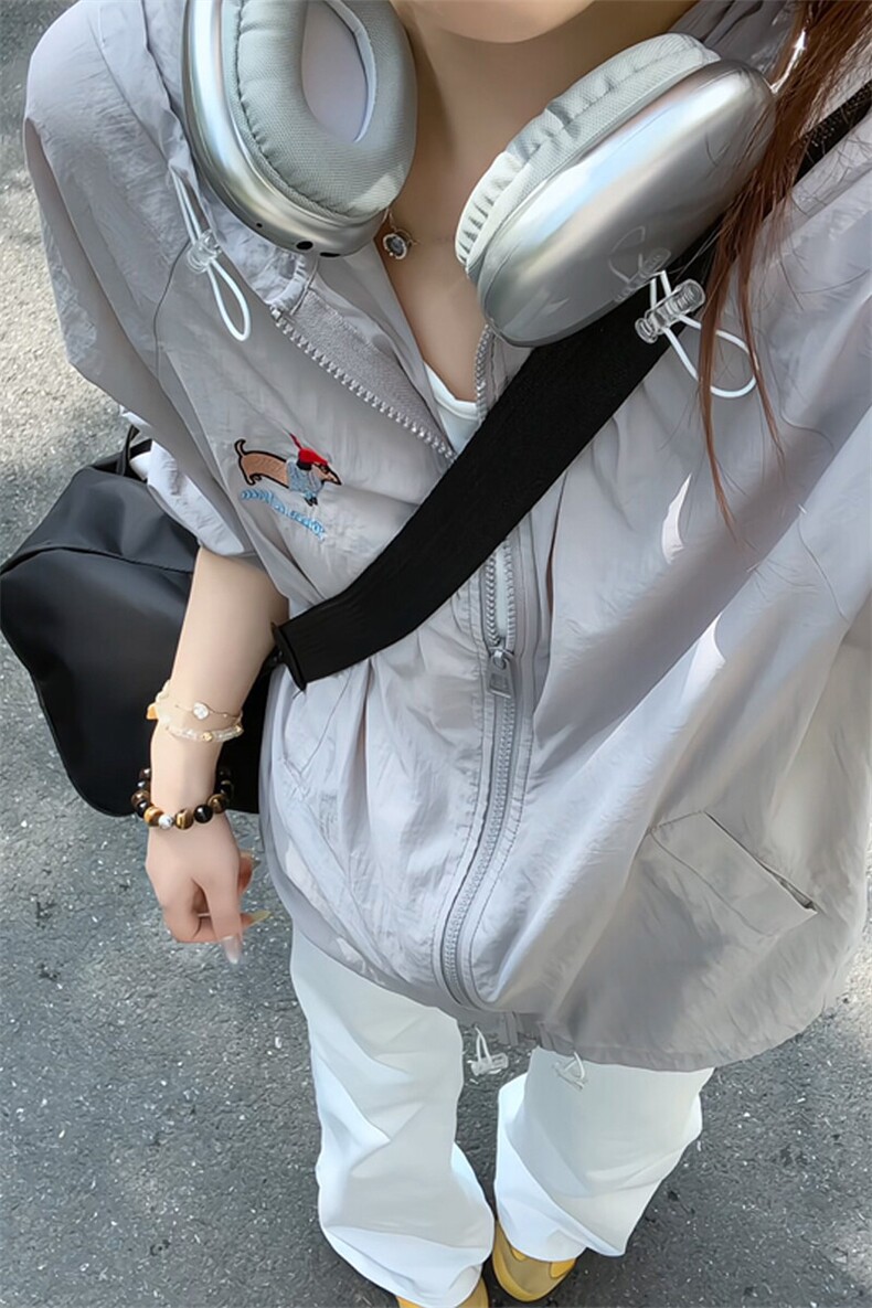 2025夏季新款港风女模大码UPF50+防晒衣M-5XHS25454-特P35,男装防晒衣,电商A022