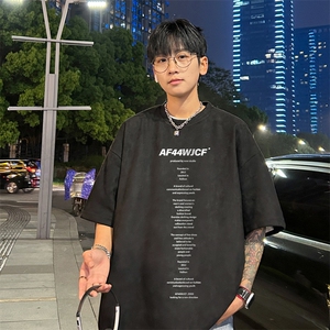 量大优  供视频  重磅麂皮绒短袖T恤男 JPDX221-特P19图片