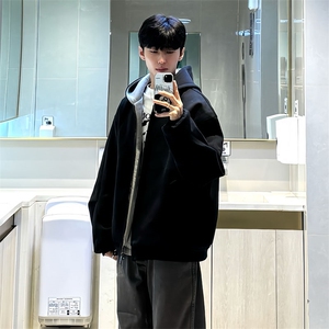 抖音得物高品质二开 25秋冬美式重磅宽松结构双面连帽卫衣外套W68图片