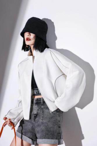 双面针织休闲外套，女装，佳伶百色