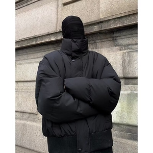 棉服冬季潮牌短款棉衣外套设计感小众加厚宽松立领面包服棉袄图片