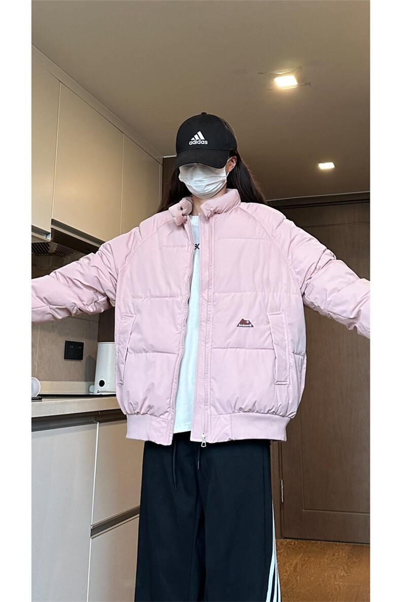 自家图短款飞行立领棉服男宽松加厚保暖情侣厚外套MY21-P78,男装棉衣,星座1505
