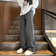 k1056-p55-控78M-5XL港风高阶黄泥黑暗拼接牛仔裤，男装牛仔裤，星座116