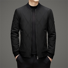 秋冬款休闲立领棒球服中青年棉服简约保暖加厚夹克衫爸爸装棉袄，男装夹克，钱塘6003（原4033）