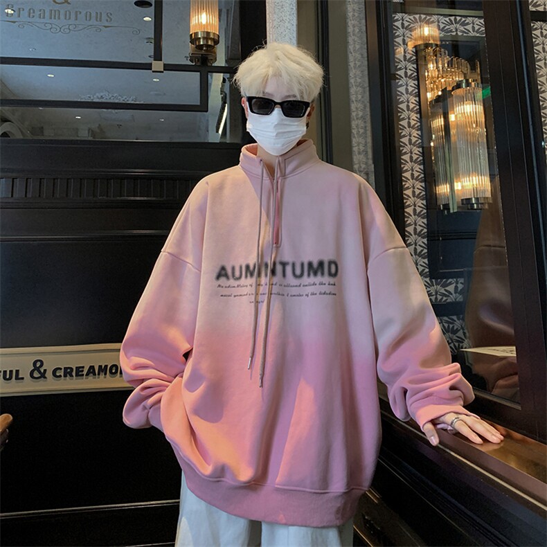 大货已出小众设计美式高街半拉链吊染刷毛渐变卫衣WY31-P68控88,男装卫衣,星座914-4