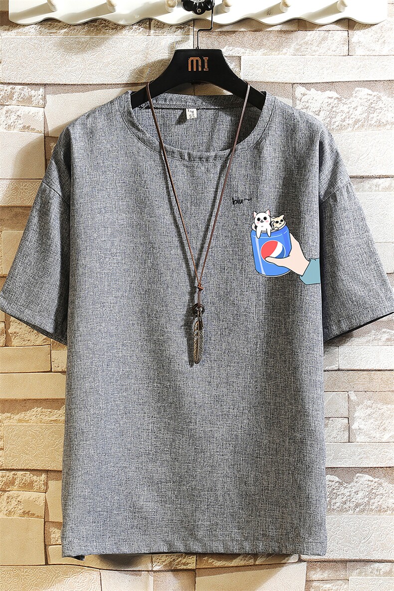 ZT71262-P35风复古亚短袖男t恤男半袖砖墙控48,男装T恤,电商A040A