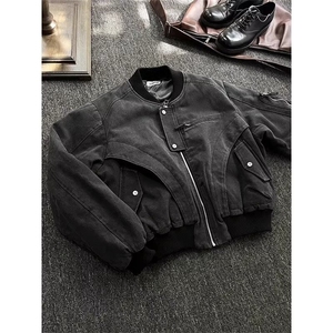 ins无品牌新款百搭时尚日系女童棒球服春装外套运动上衣原宿潮流图片
