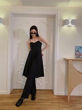 现货夏款现货吊带百褶裙西装裤两件套可分开，女装背心吊带，LION&CAT(2F)