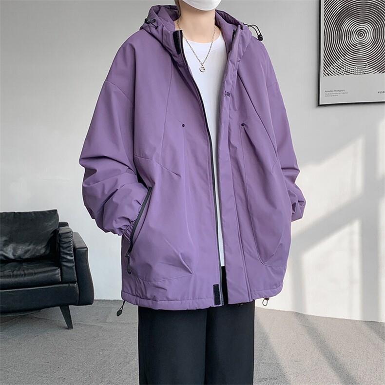 8XL-M冲锋衣外套男加棉加厚夹克秋冬户外登山服JK1313薄P90控110,男装夹克,电商D206-1