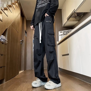 户外机能潮牌工装裤口袋宽松休闲高街vibe直筒冲锋裤 K504图片