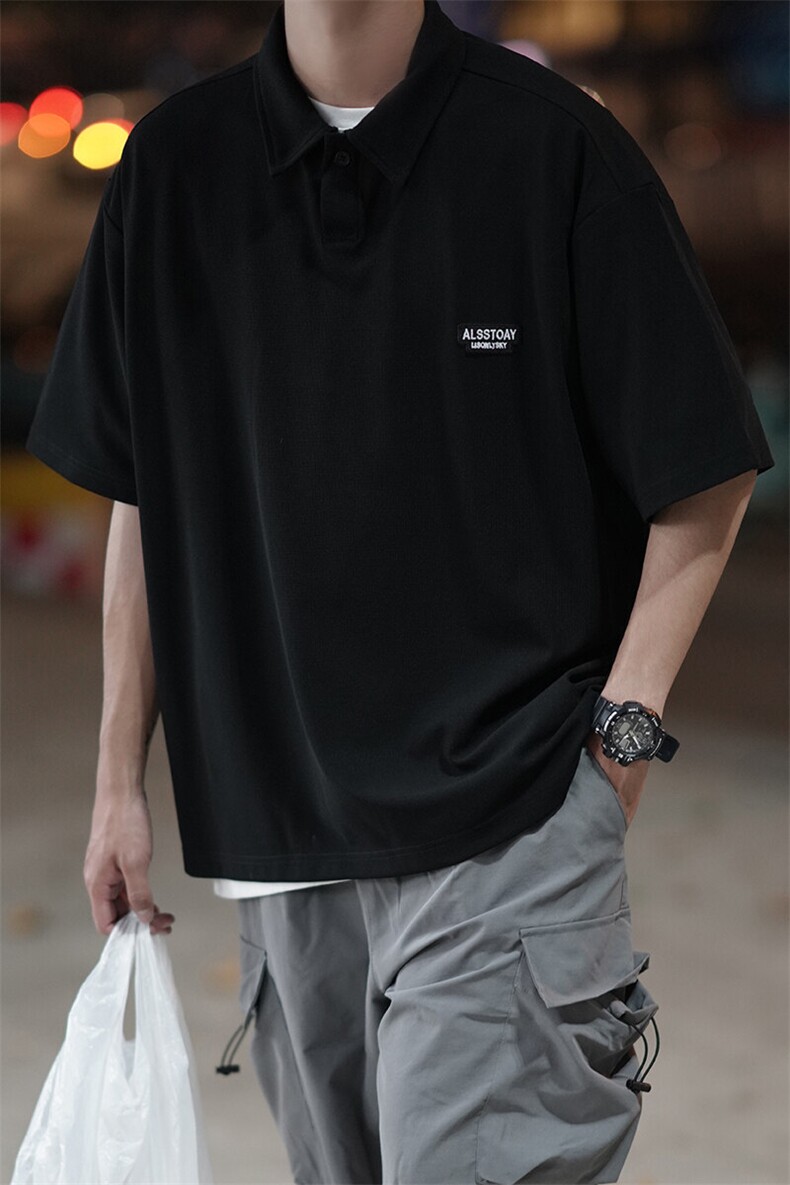 A177-T506-P35新款2025男生短袖polo衫95%聚酯纤维.5%氨纶,男装T恤,电商A177