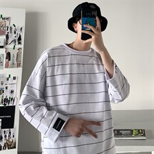 【】A003-T717-P40夏装条纹港风时尚T恤几物，男装T恤，电商A003
