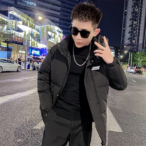 社会小伙男士冬季棉衣立领潮流贴标棉服个性棉袄A266-P04-P65图片