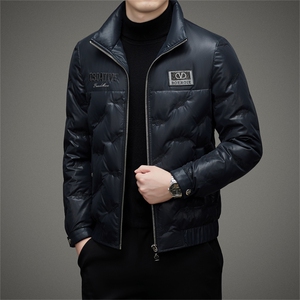 DJ22129钱塘2020-3冬季厚款时尚休闲简约立领中年男士羽绒服P350图片