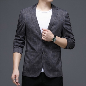 秋季新款西装男西服简约外套西服商务休闲小西装单西图片