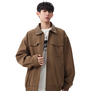 翻领夹克男春季简约宽松潮流百搭上衣服JK266-P73图片