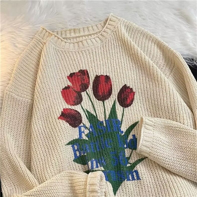 美式街头设计感圆领毛衣男慵懒风休闲针织衫M2016P45，男装针织衫/毛衣，星座1116-2