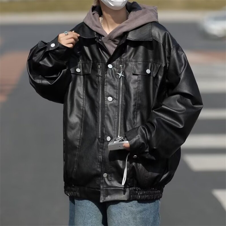 皮衣外套美式秋冬季新款W502P75,男装夹克,星座1116-2
