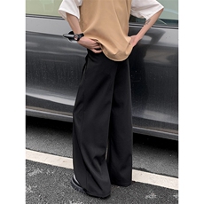 裤子男英伦雅痞男装西裤垂坠感高级感阔腿休闲长裤X0325-P40，男装西裤，星座308B-2