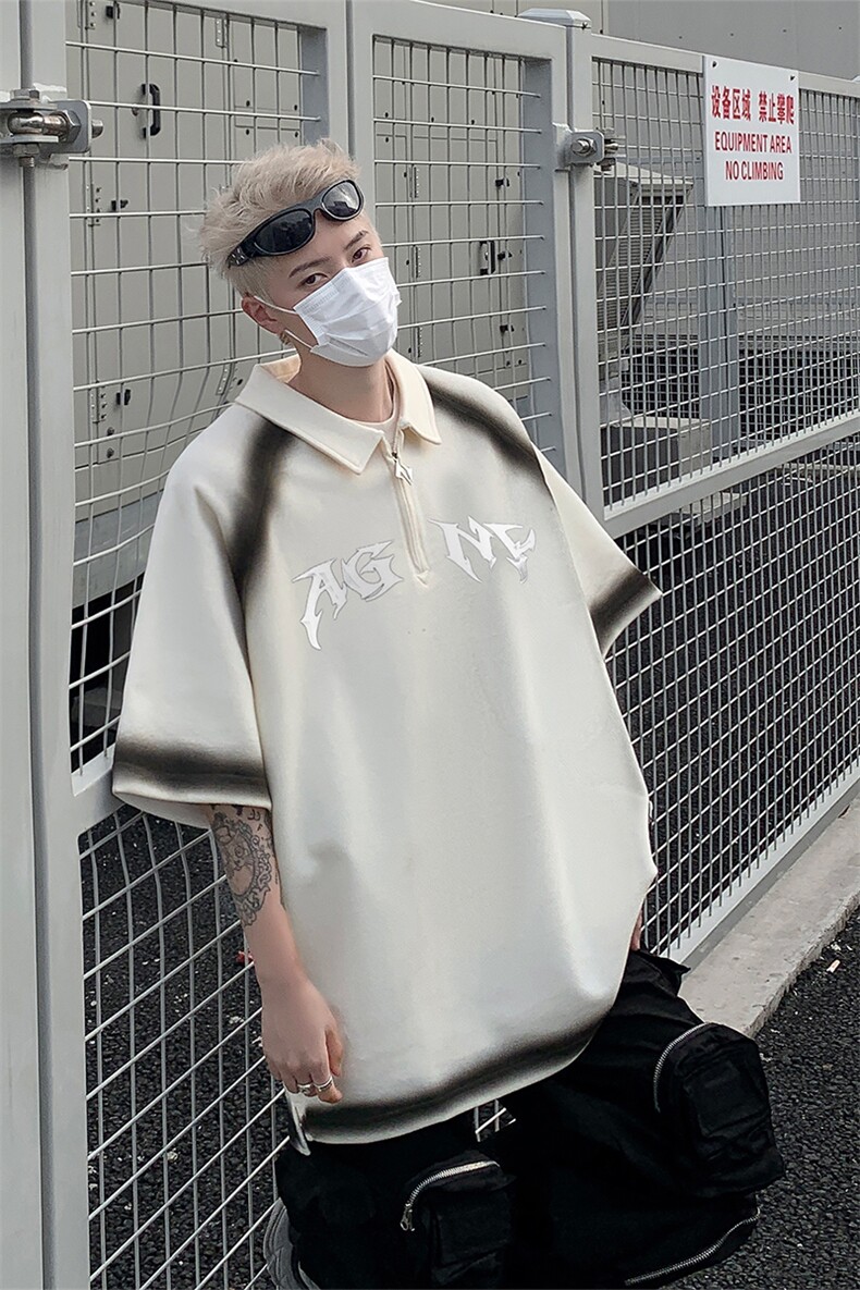 polo衫短袖t恤男夏季宽松休闲半拉链体恤衫XZ514-2-202482-P63,男装T恤,星座514-2(原B239)