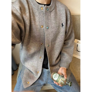 绿松石棒球服外套男春秋季2025新款简约针织开衫夹克男春装上衣潮图片