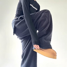 网络图现货休闲摇粒绒宽松百搭洋气加厚加绒阔腿休闲裤JK76-P48，男装休闲裤，星座715-7
