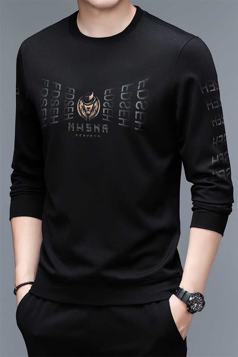 BSS089秋季新款2023年男士休闲圆领卫衣长袖套头外套时尚P50,男装卫衣,电商B360