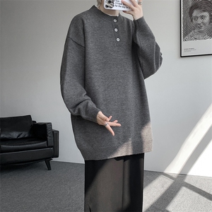 亨利领毛衣男款宽松慵懒高级感慵懒风针织衫内搭打底衫MY19007P50图片