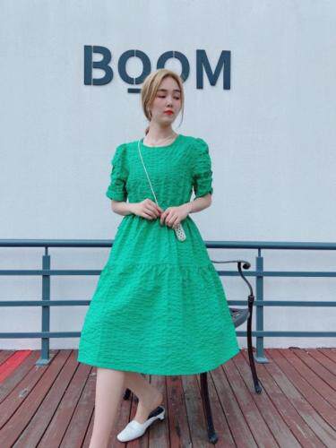 夏季新款口红包连衣裙，女装连衣裙，依岸