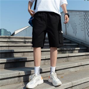 百搭夏季宽松五分短裤韩版裤子男潮牌休闲工装裤QL003/图片