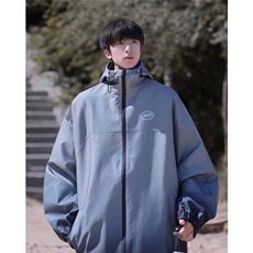 港风山系防水冲锋衣渐变色夹克男：聚酯纤维JK77087P85控128，男装夹克，星座227-7