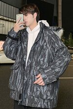 港风树枝迷彩连帽棉衣男宽松大毛领棉服外套A090-MY70P145限188，男装棉衣，电商A089-1
