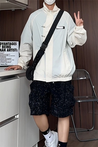 UPF50+防晒衣三防冰丝钓鱼服户外专用新中式男装立领盘扣夹克外套图片