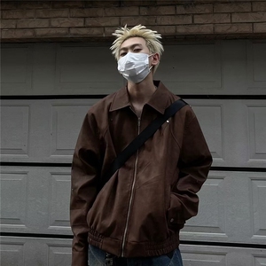 美式复古扎染夹克外套男春秋款潮牌痞帅休闲上衣JK2377图片