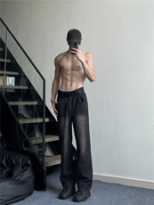 秋冬季美式高街牛仔裤男百搭休闲裤G1233/P4568，男装牛仔裤，电商D202-1