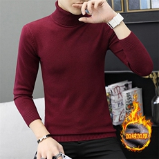 1018-M31加绒-P29主椎男士新款跑量款高领针织衫时尚4XL到5XLP32，男装针织衫/毛衣，星座1018