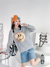 笑脸加绒卫衣，女装卫衣/绒衫，美依菱