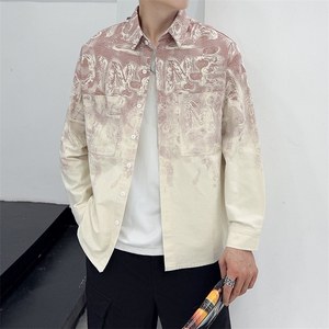 高品质纯棉280克加厚寸衫外套墨染时尚店主社会小伙新款CS61P68图片