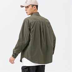 外27-2GANYOU日系纯色多口袋工装衬衫CS05-P85，男装衬衫，新杭派外27-2