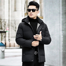 B8932钱塘2020-3时尚连帽冬季厚款简约新款中年男士羽绒服P228，男装羽绒服，钱塘207-3
