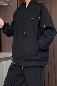 JK8115/P75秋装棒球服防水外套男美式潮牌男装宽松飞行员夹克图片