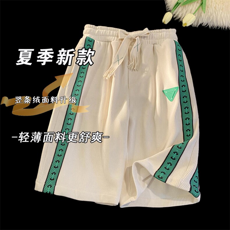 港风短裤男2025夏季新款沙滩休闲五分裤男休闲宽松中裤 K1071-P26图片